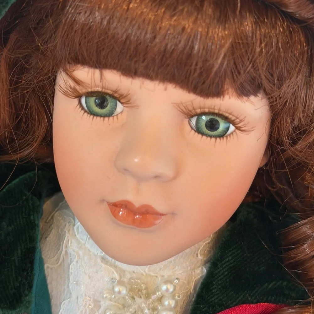 Collector Choice VTG Porcelain Doll Bisque Limited Edition Stand Collectible - Picture 12 of 15